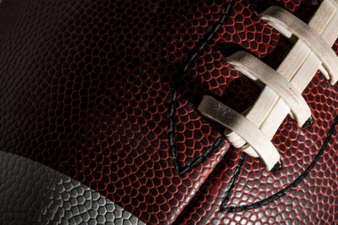 Close up shot of a football ball